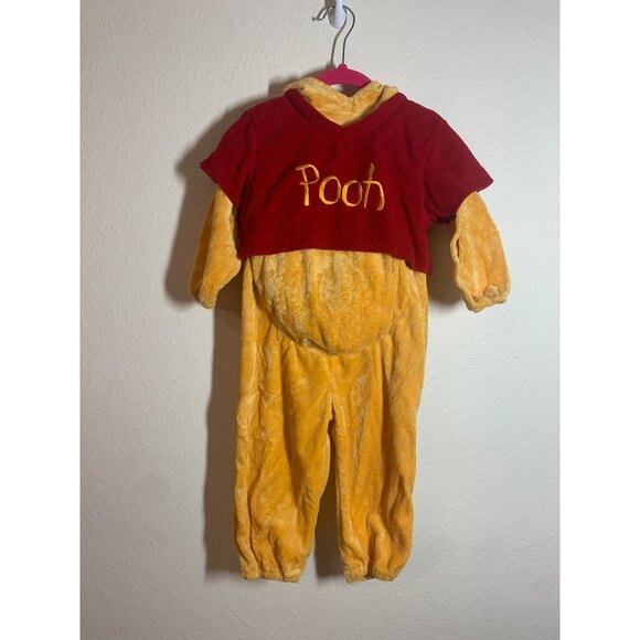 Disney Baby Winnie The Pooh Costume Padded Hooded Unisex Size 24M/2T